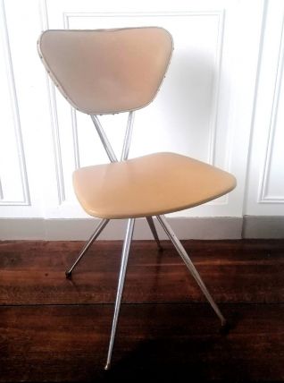 Chaise en skaï années 1950 