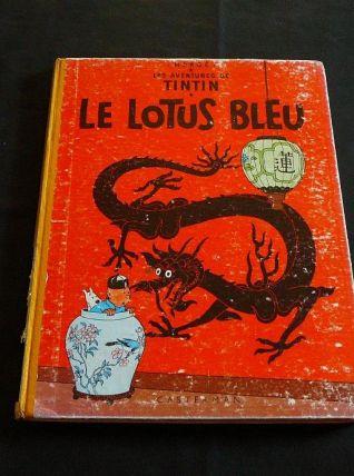  tintin le lotus bleu  de hergé  année 1957