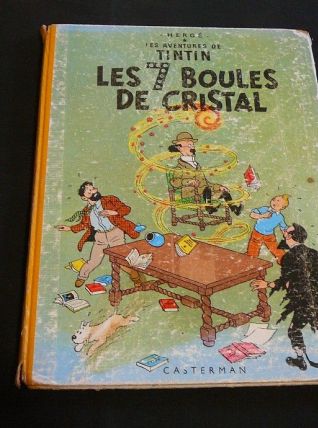 tintin les 7 boules de cristal de hergé  année 1957