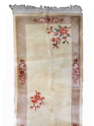 Tapis vintage Chinois Art Deco fait main, 1C622