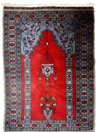 Tapis vintage Ouzbek Bukhara fait main, 1C626