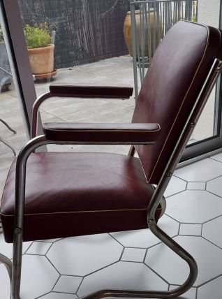 Fauteuil traîneau type industriel