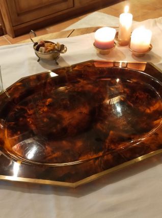 Plateau écailles de tortue vintage