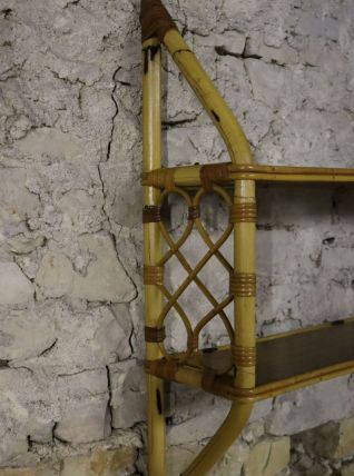 Etagère murale rotin