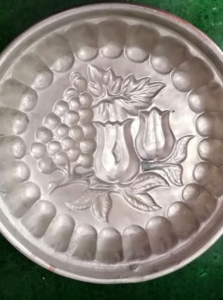 Plat à gâteau en cuivre étamé 