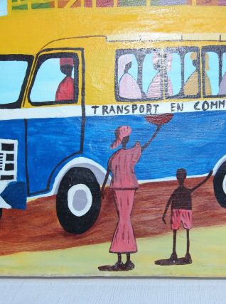 Peinture sur toile de l'artiste Sénégalais Maxseck. 