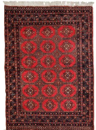 Tapis vintage Ouzbek Bukhara fait main, 1C740
