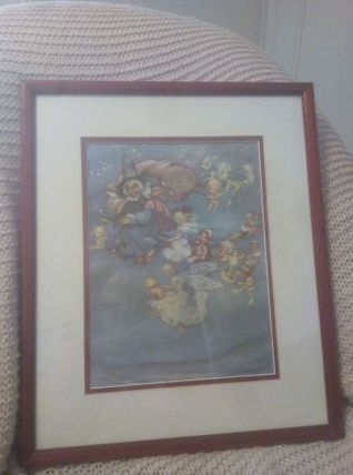 Illustration vintage féérie encadrée par un professionnel