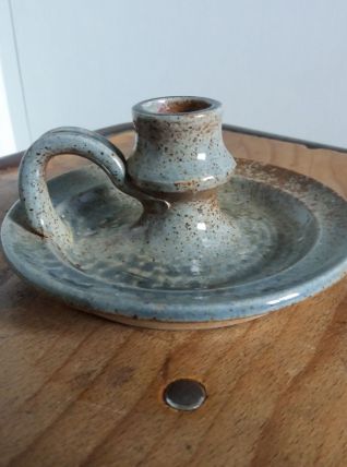 Bougeoir rat de cave en céramique émaillée