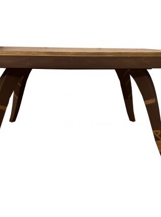 Table à manger Vintage en bois, extensible avec 2 rallonges