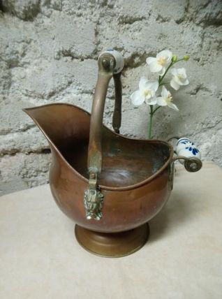 Cache-pot, jardinière à bec, en cuivre