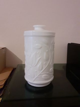 Pot. Verre opale. Années 50/6/70.