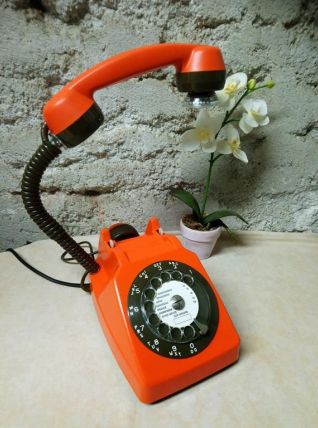 LAMPE DECO RECUP' UPCYCLING TELEPHONE VINTAGE '76