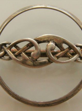 Broche argent massif sterling vintage