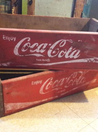 2 Anciennes Caisses Rouge Coca-Cola