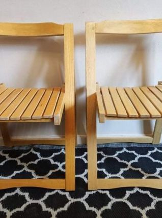 chaises pliantes en bois