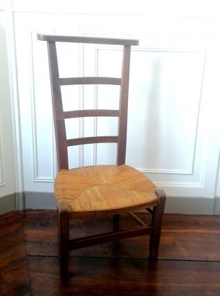 Chaise prie dieu en bois début XXème siècle