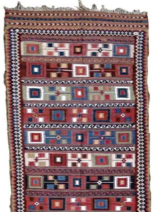 Tapis vintage Persan Gashkai fait main, 1P56
