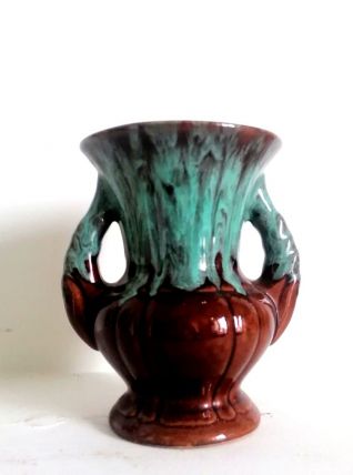 Vase céramique émaillée ADP, style Vallauris 