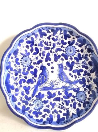 Plat aux oiseaux en faïence de Deruta, Italie