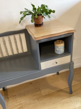 Meuble téléphone vintage rénové 