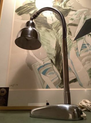 Lampe articulée chromée 1950
