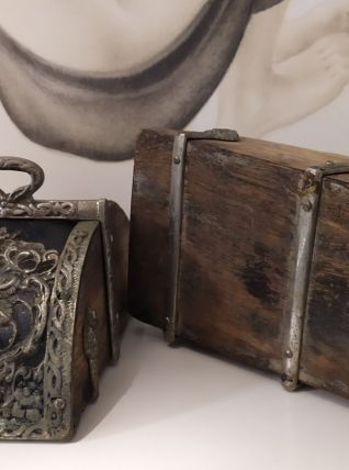 RARE anciens etriers portugais en bois et métal