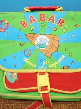 sac cartable enfant Babar vintage retro année 90