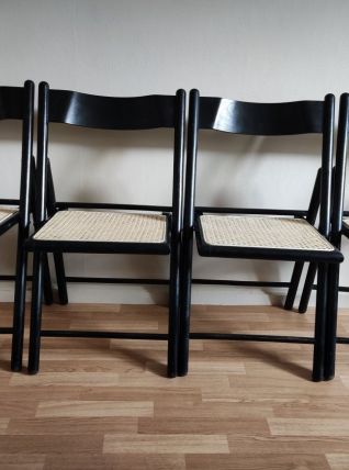 chaises pliantes avec cannage