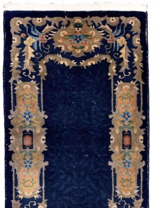Tapis ancien Chinois Art Deco fait main, 1B902