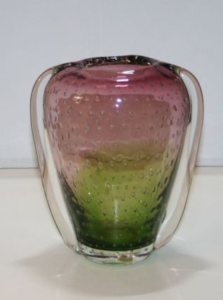 Vase vintage soufflé fraise 