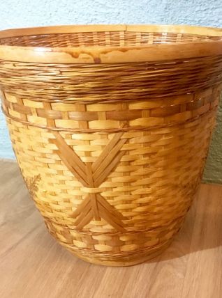 Corbeille en rotin vintage