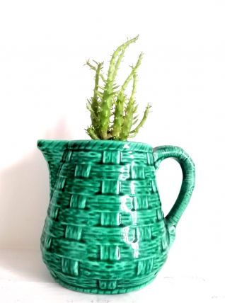 Digoin Sarreguemines, pichet en barbotine 1960 