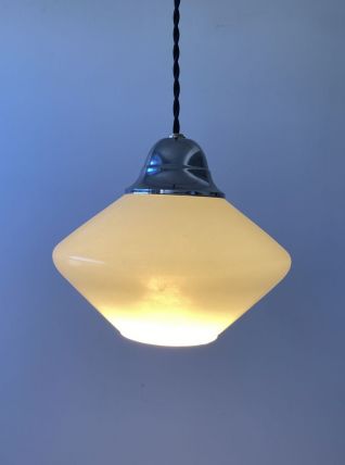 ANCIENNE SUSPENSION EN OPALINE VINTAGE