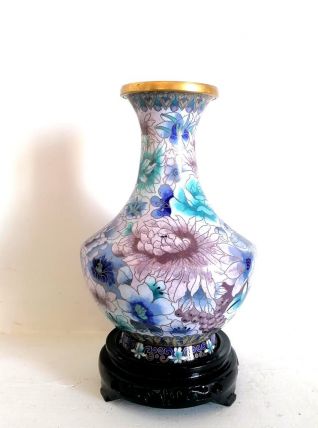 Vase émaux cloisonnés , Chine vers 1900 