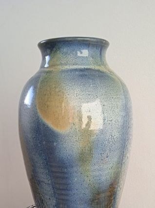 vase en céramique émaillés signé AG 