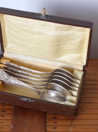 Set de 6 petites cuillères en métal argenté boulenger cacao