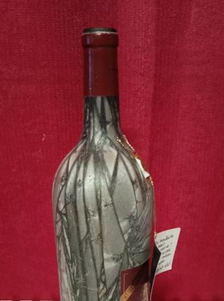 rare bouteille en pâte de verre cristallisé 