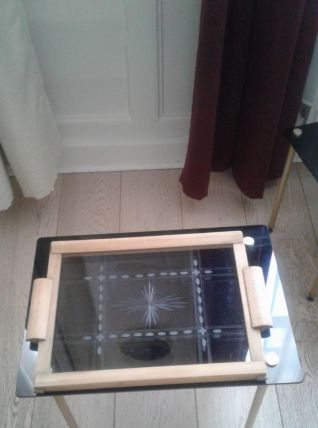 Plateau gravé Art Déco. 