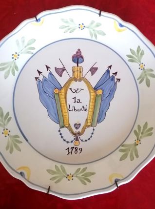 Assiette révolutionnaire 1789 faïence de Nevers 