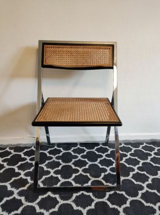 chaise pliante cannée