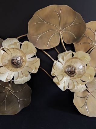 applique murale dorée