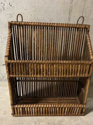 Etagère à épices en rotin années 70