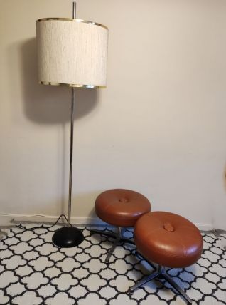 tabourets bas marron