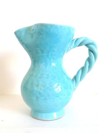 Pichet turquoise au bec pincé ,1960 