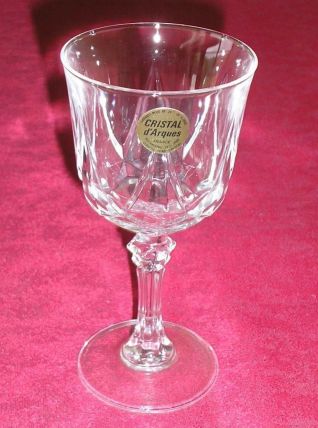 6 Verres Cristal d'Arques modèles Auteuil et Louvre