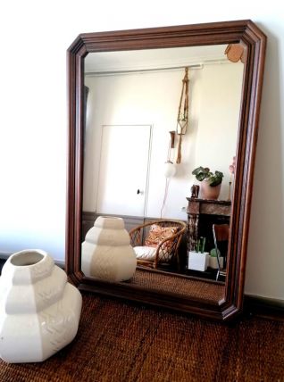 Miroir rectangulaire à pans coupés 