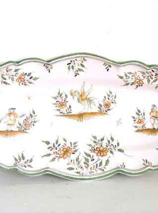 Grand plat en faïence de Moustiers 