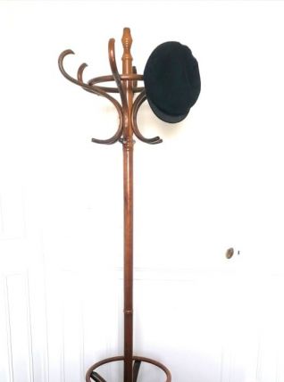 Porte-manteau perroquet ce bistrot en bois courbé 1950 