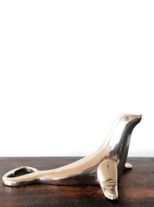 Décapsuleur phoque métal argenté 